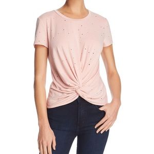 Pink Distressed twist tie top